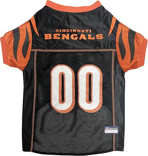 NFL Cincinnati Bengals - Camiseta para perro, talla: L, disfraz para perros y gatos de camiseta de fútbol con licencia