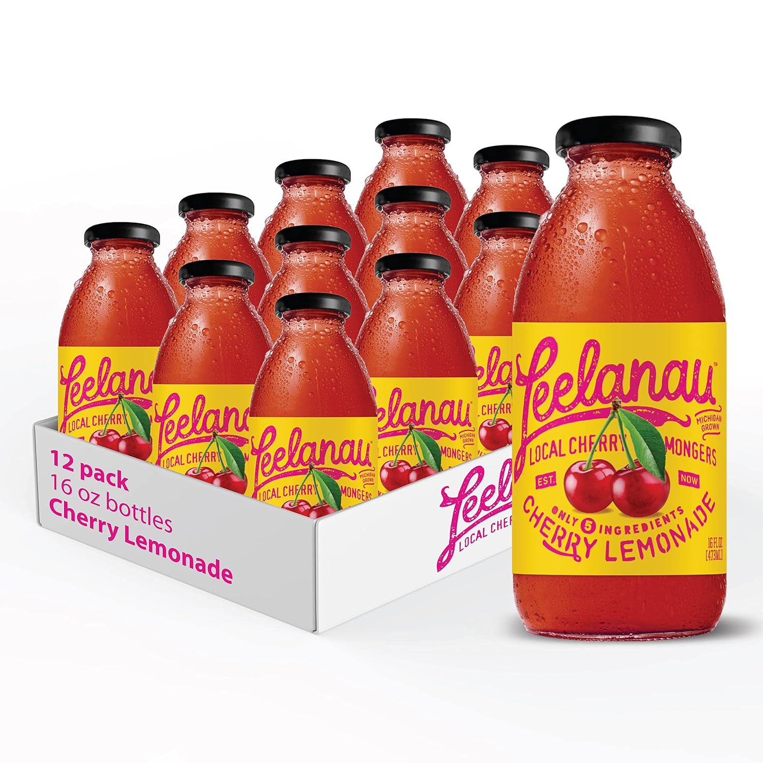 Leelanau Cherry Limeade, 16 fl oz (Pack of 12)