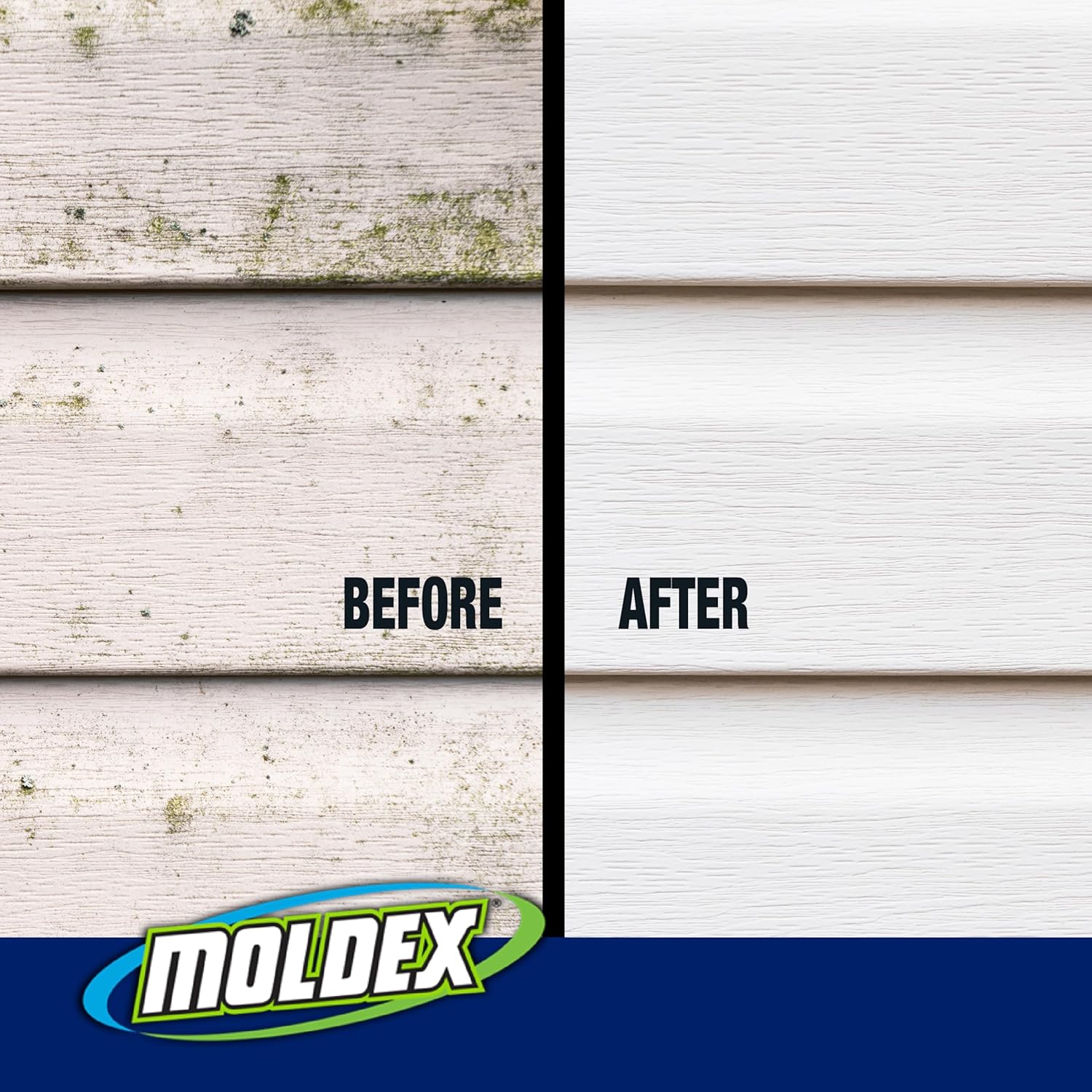 Moldex® Instant Outdoor Cleaner with Bleach Combo Pack, 1 Gallon Refill + 64 oz Hose End Sprayer, Fast Acting Outdoor Surface Cleaner for Siding, Decks, Fences and Exterior Surfaces