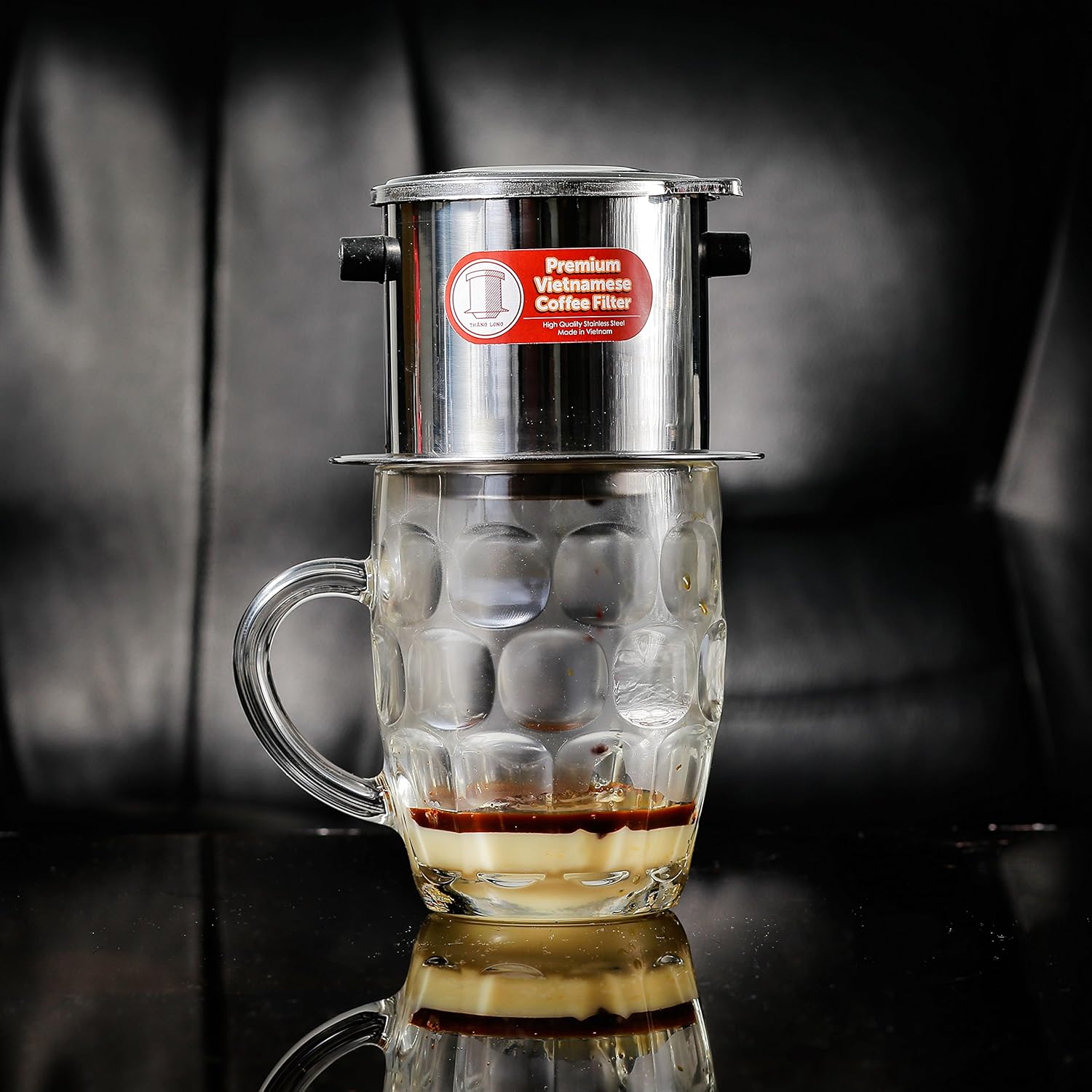 Set of 2 Vietnamese Traditional Coffee Phin Filter. Restaurant Quality Coffee- 15 Ounce