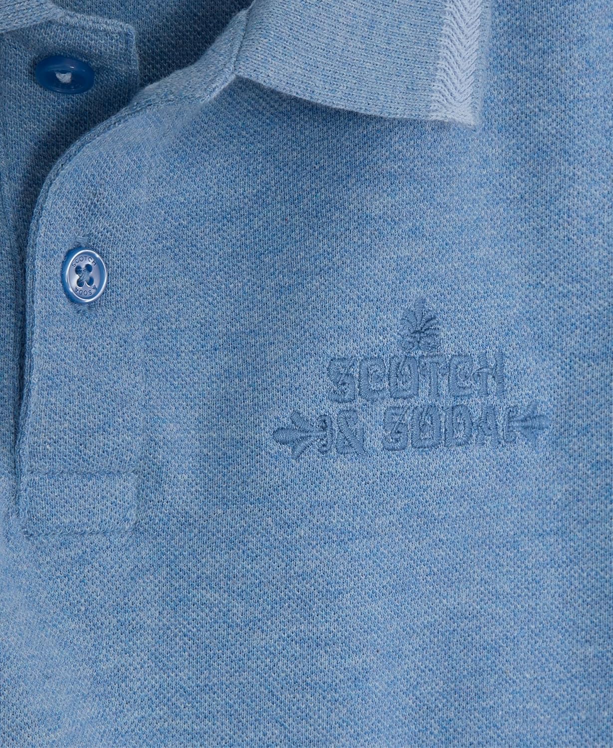 Scotch & Soda Boys Classic Polo, Short Sleeve Collared Shirt, Embroidered Logo - Image 3