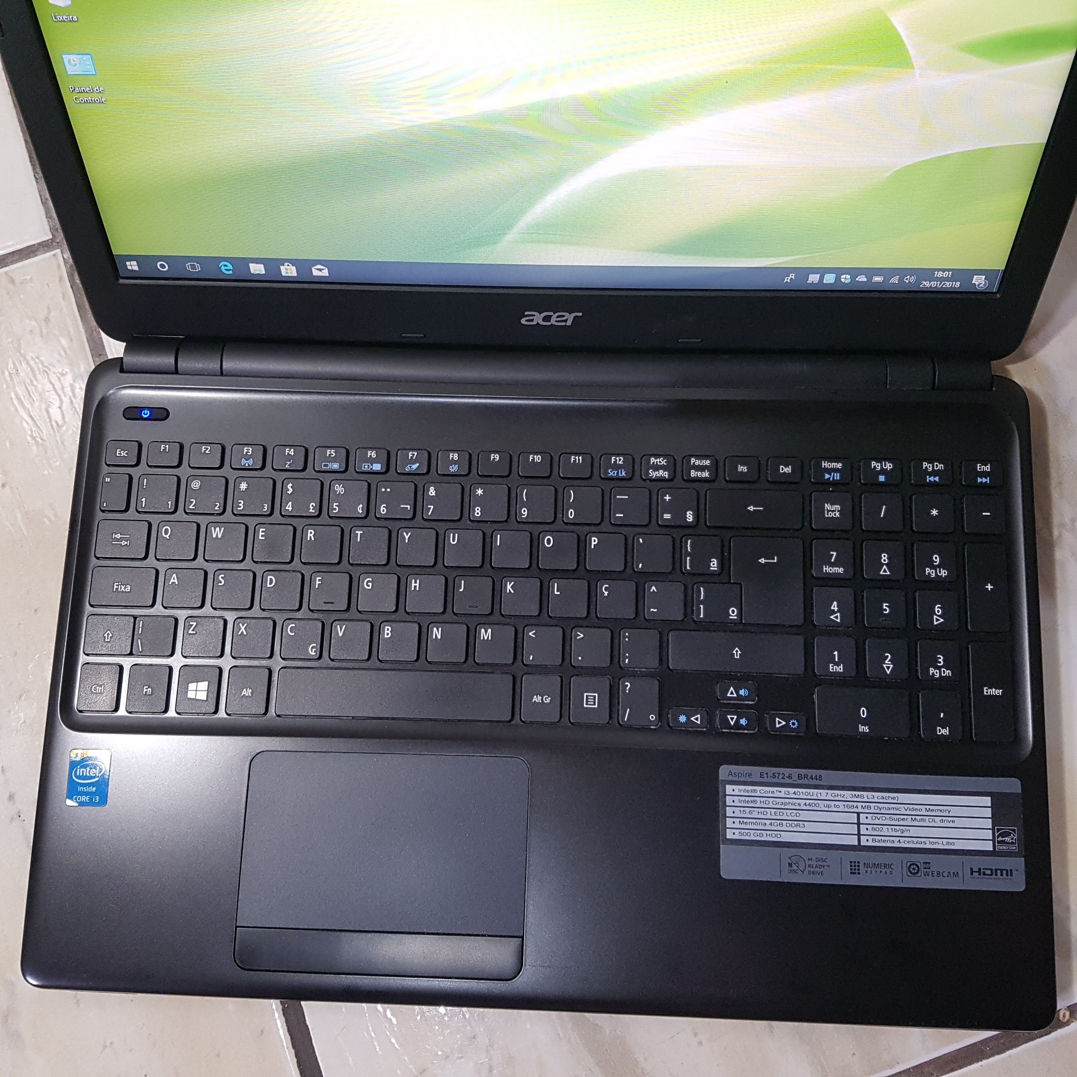 Notebook Acer E1-572-6_BR448 Intel Core I3 4ºGeração 4GB 500GB