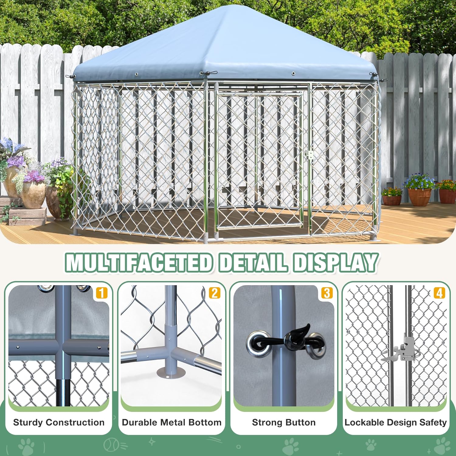 Ultimate Outdoor Safety: Review of the Large Dog Kennel with Roof