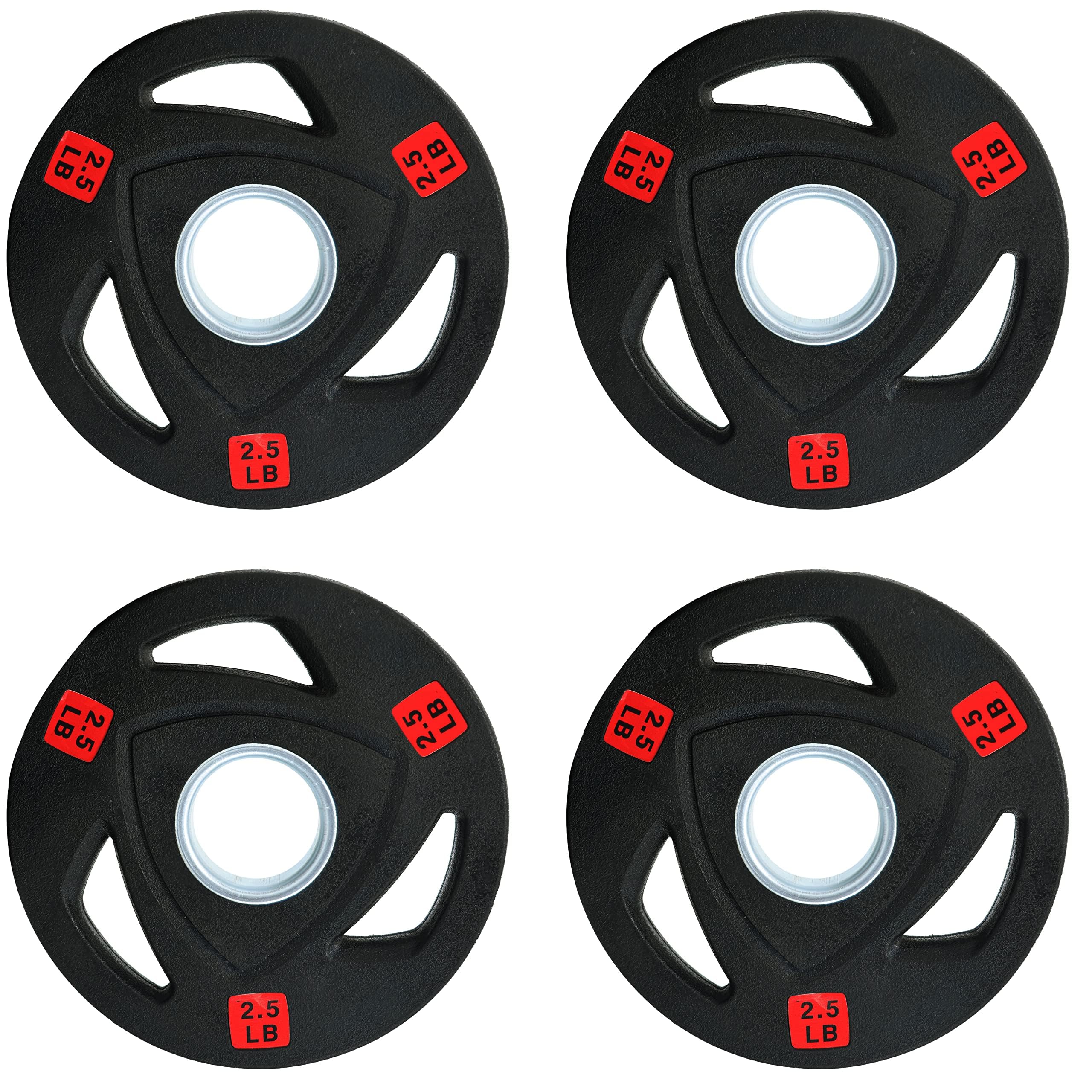 Photo 1 of ***ONE ONLY*** Fitvids Olympic Cast Iron 2-Inch Weight Plate for Strength Training & Weightlifting, Rubber Coate Style, 35LB Pair ***BOX RIPPED/TORN***