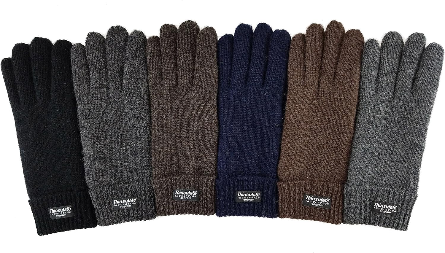 BRUCERIVER Ladie's Wool Knit Gloves with Thinsulate Lining - Image 6