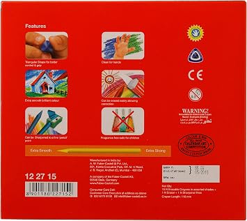 Faber-Castell Silinebilir Mum Boya, 15 Renk