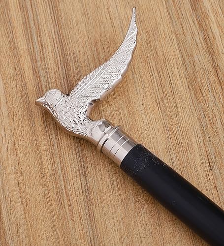 Miniatura 3 de Bhartiya Handicrafts Bastón de madera de alta calidad, hermoso mango de latón macizo chapado en plata, bastón de caminar y muletas pulido para