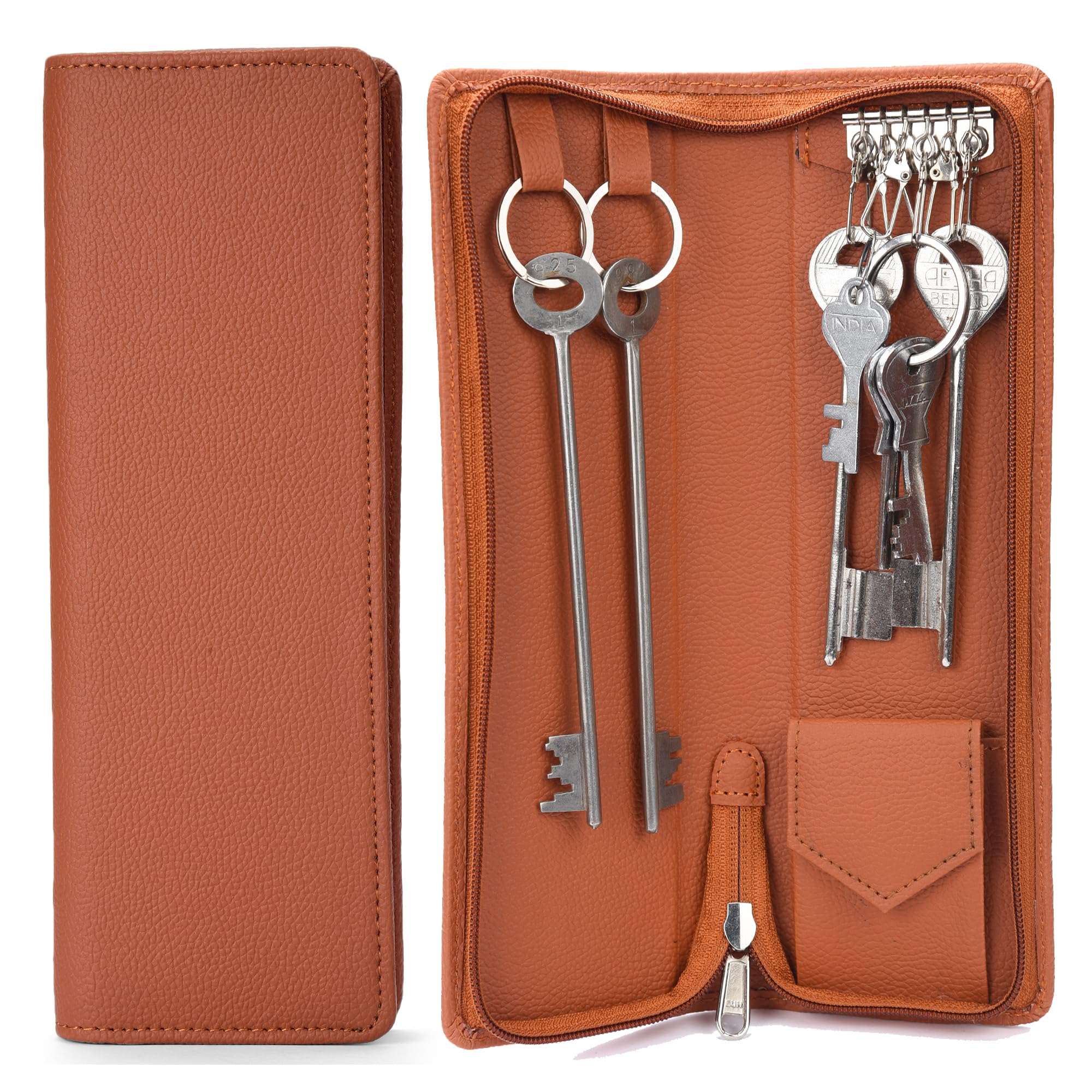 essart Sarvika Collection 25.50cm pack of 2 PU Leather Key Pouch case Wallet Keychain Key pouch holder Men & Women Key Pouch Holder, Durable Bank Locker Key Pouch-picture-10