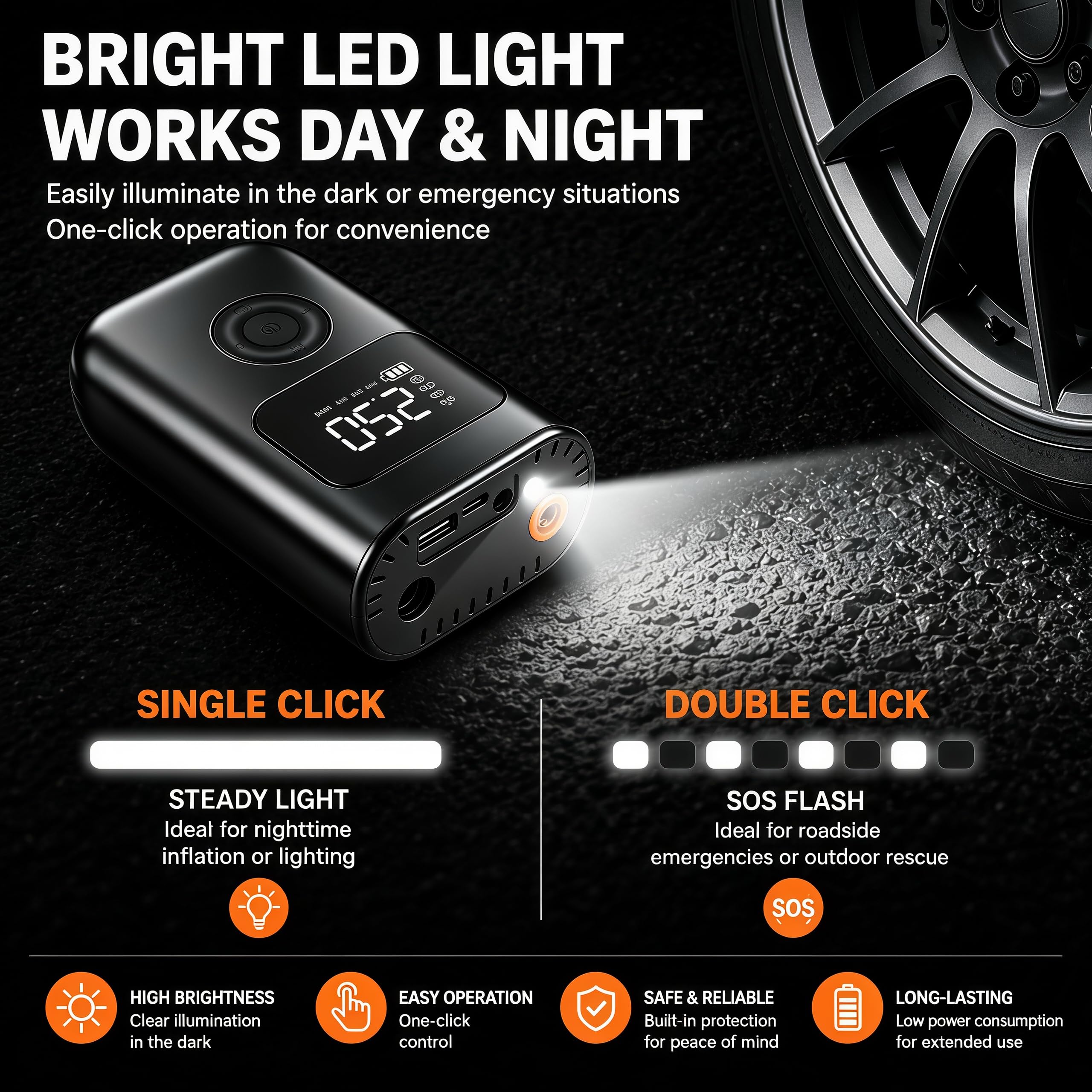 Portable Tire Inflator - Cordless Air Compressor -3 Portable Tire Inflator - Cordless Air Compressor -3