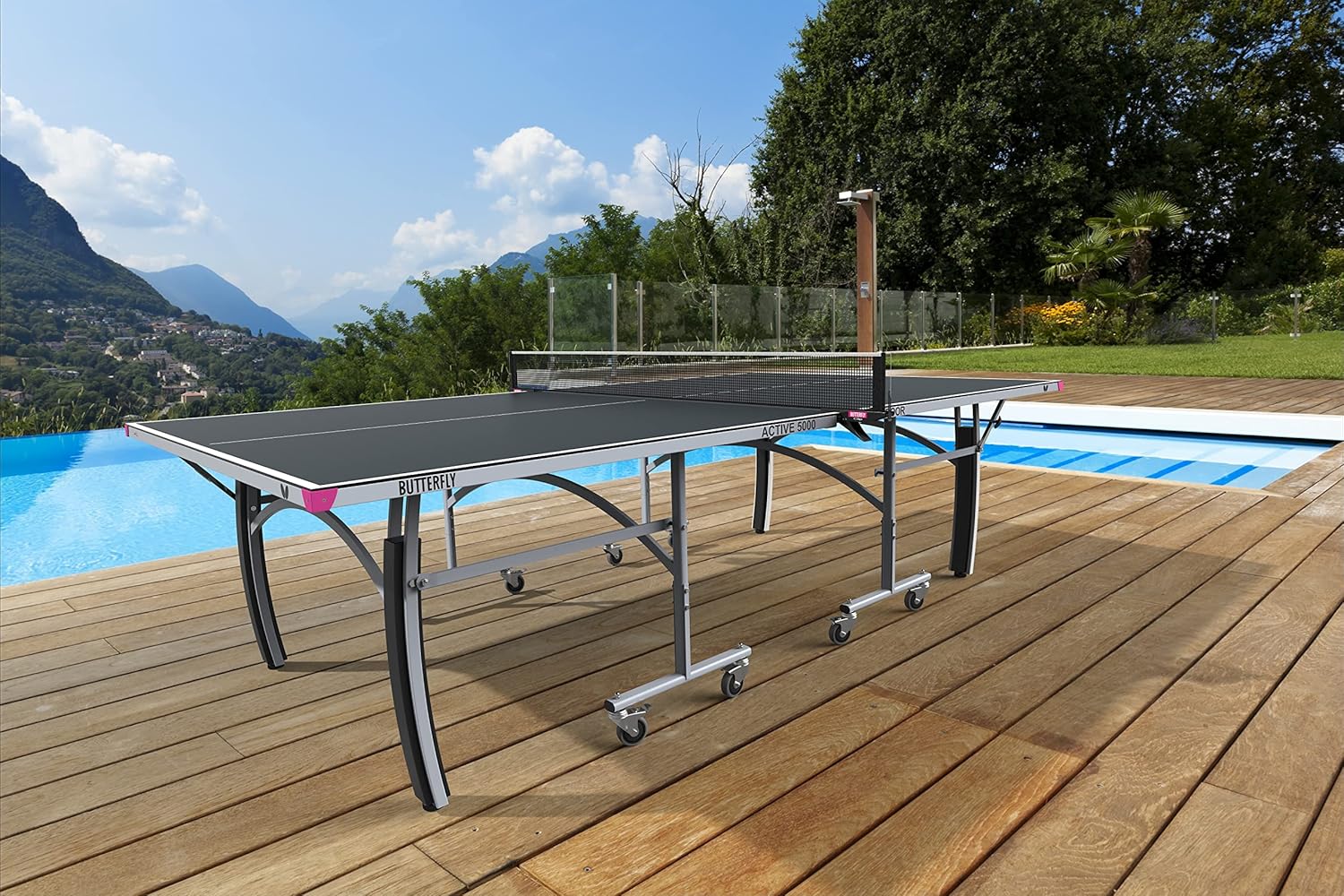 Butterfly Active 5000 Outdoor | Weatherproof Top - Withstands Any Environment | Leave Outdoors Year-Round | Quick Assembly | Regulation 6" Net Set Included | Warranty: Top = 10-Year & Frame = 3-Year
