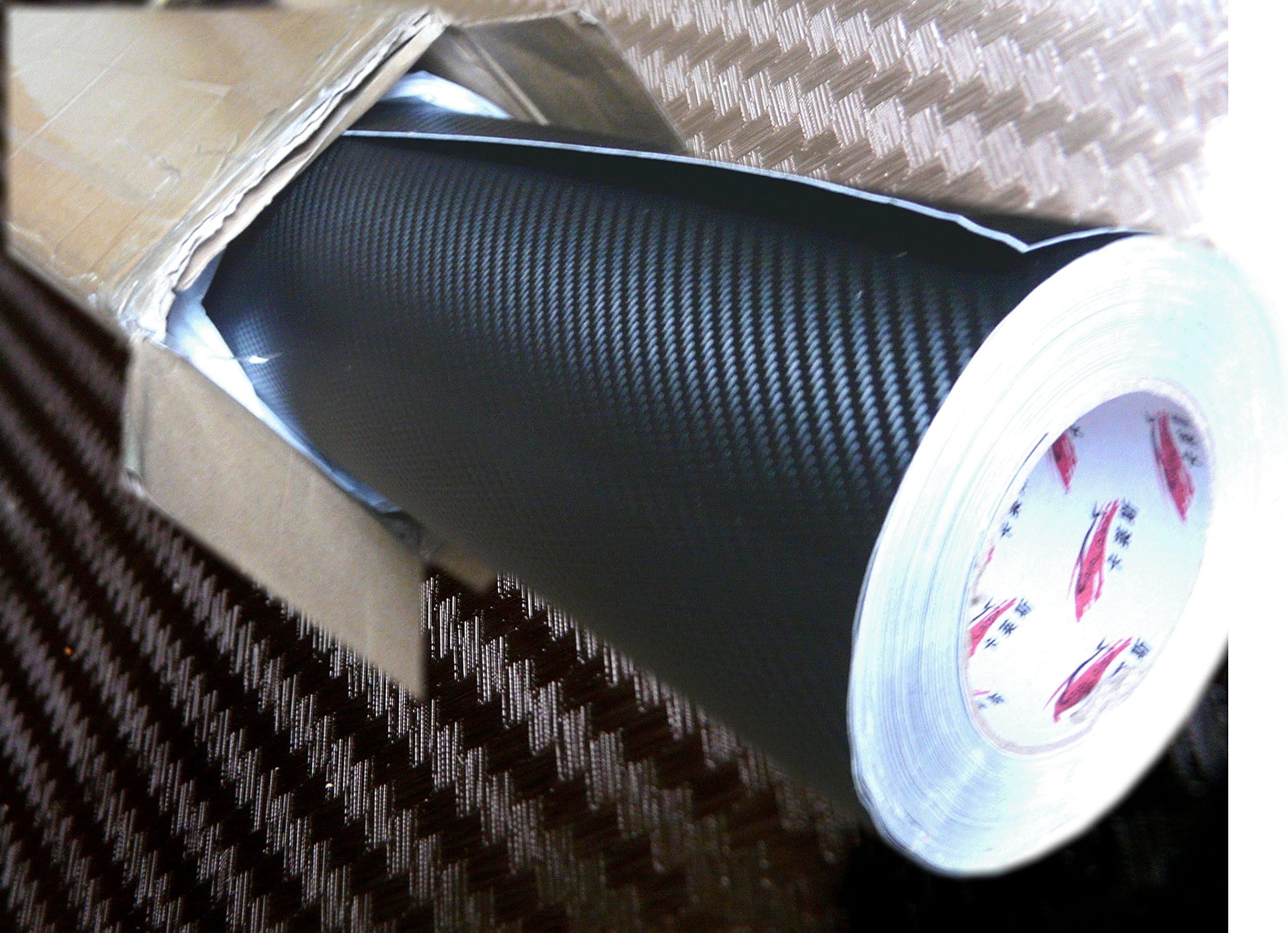 3D Carbon Fibre Vinyl Car Wrap, self adhesive carbon effect decor 300mm x 1500mm roll