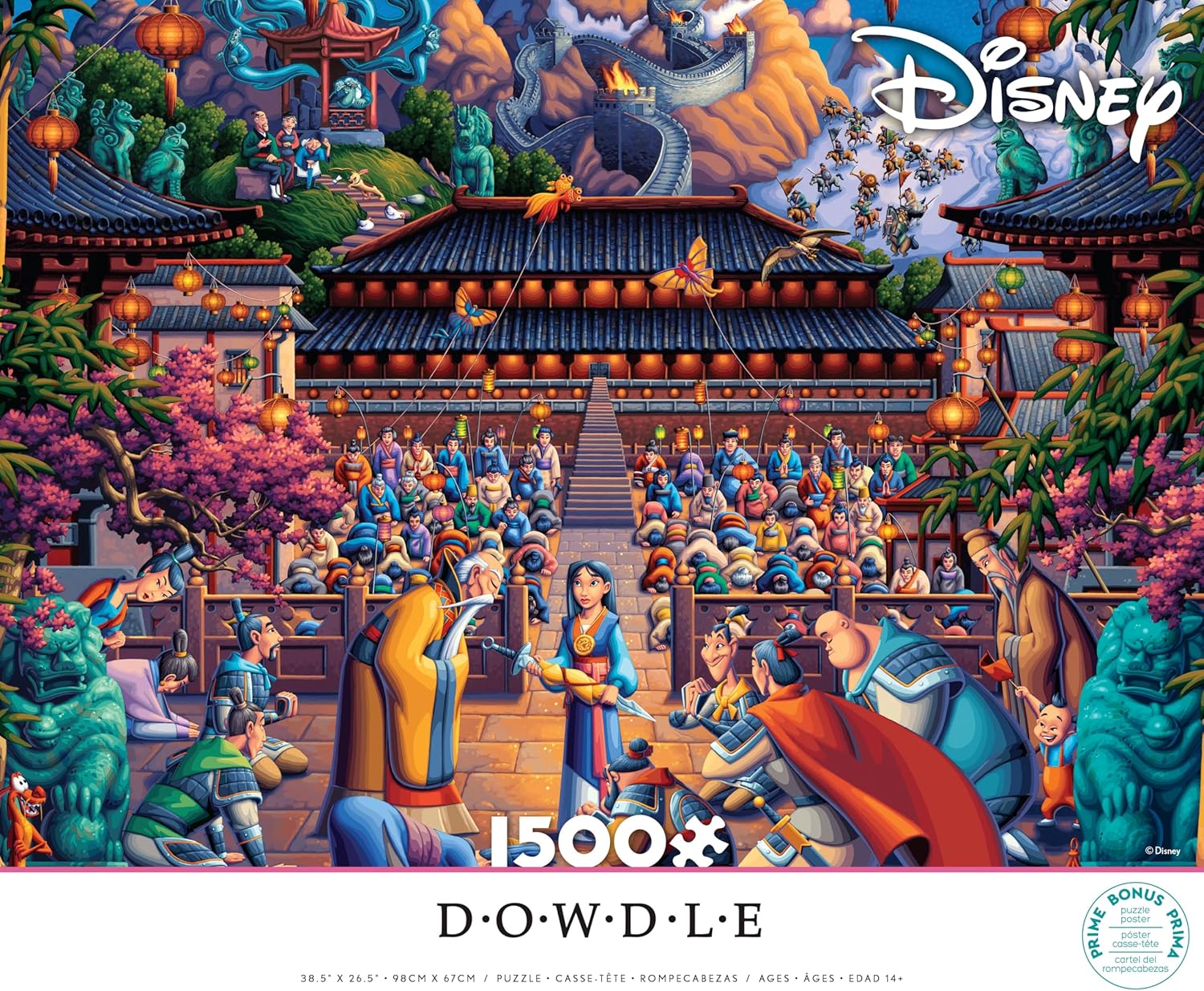 Ceaco - Disney - Dowdle - Mickey and Friends Exploring the Jungle - 1500 Piece Puzzle for Adults - Challenging and Perfect for Game Nights - Finished Puzzle Size 38.5 x 26.5