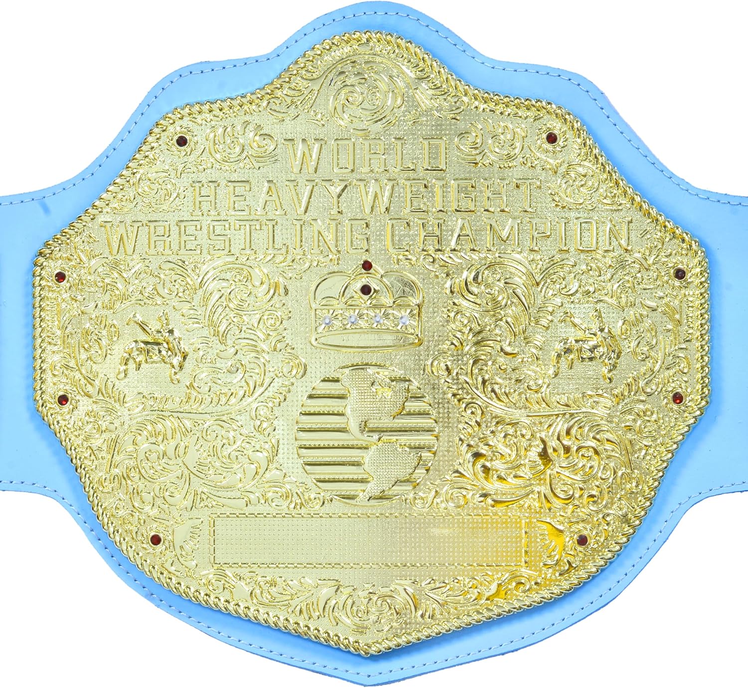 Big Gold 2mm Championship Title Belt Replica, World Heavyweight Wrestling Belt Adult Size for Men, Women