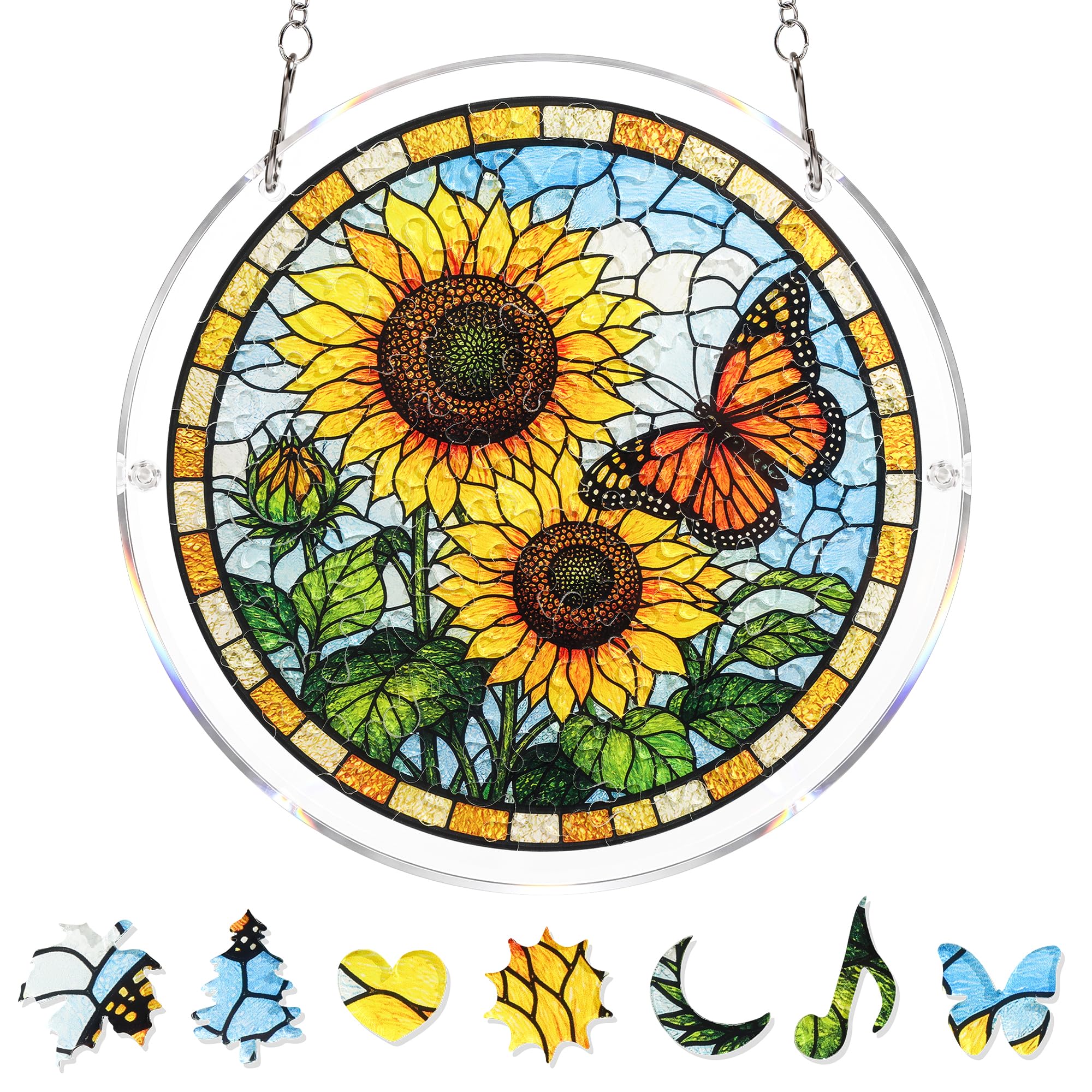 Acrylic Jigsaw Puzzle Suncatcher - Stained Glass Decor -26 Acrylic Jigsaw Puzzle Suncatcher - Stained Glass Decor -26