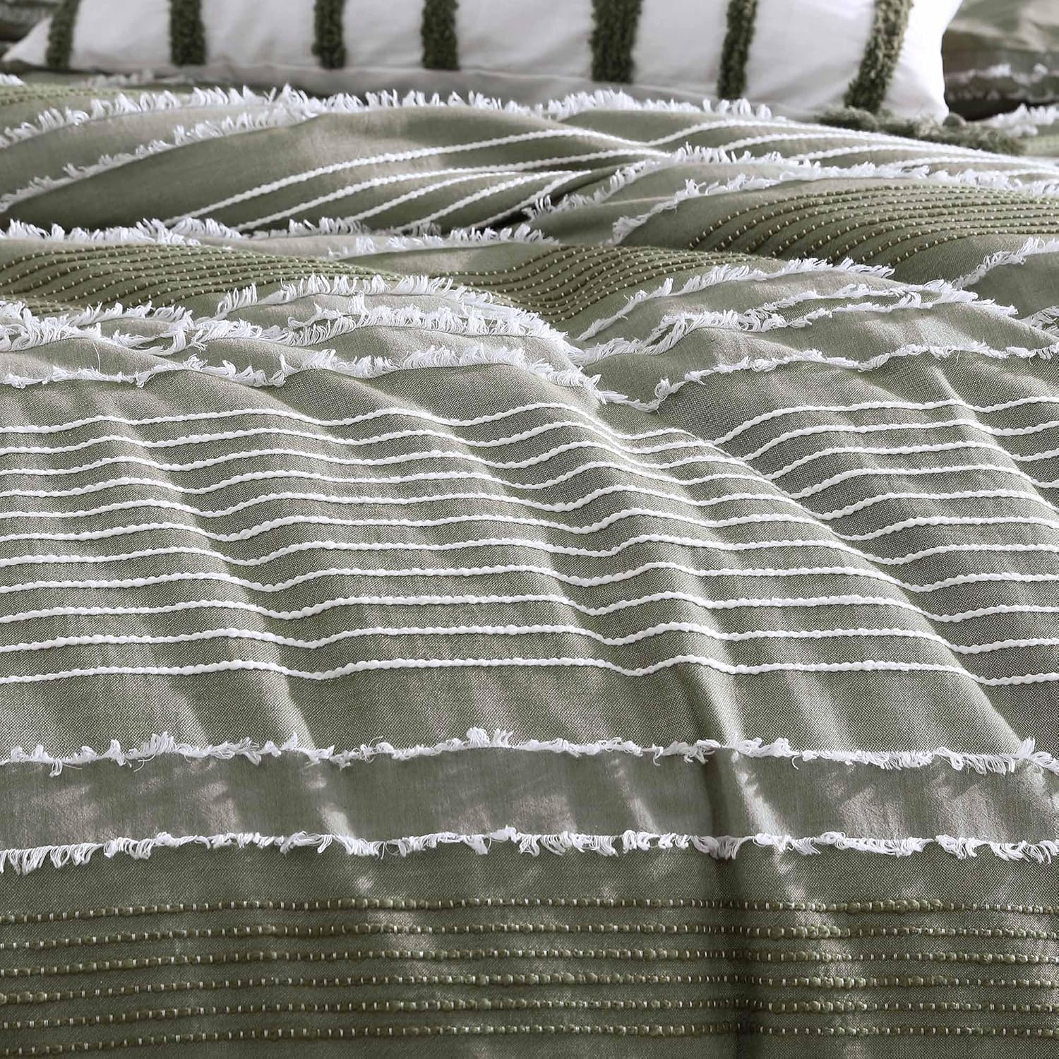 Riverbrook Home Harley Comforter Set, King, Green, 5 Piece Set