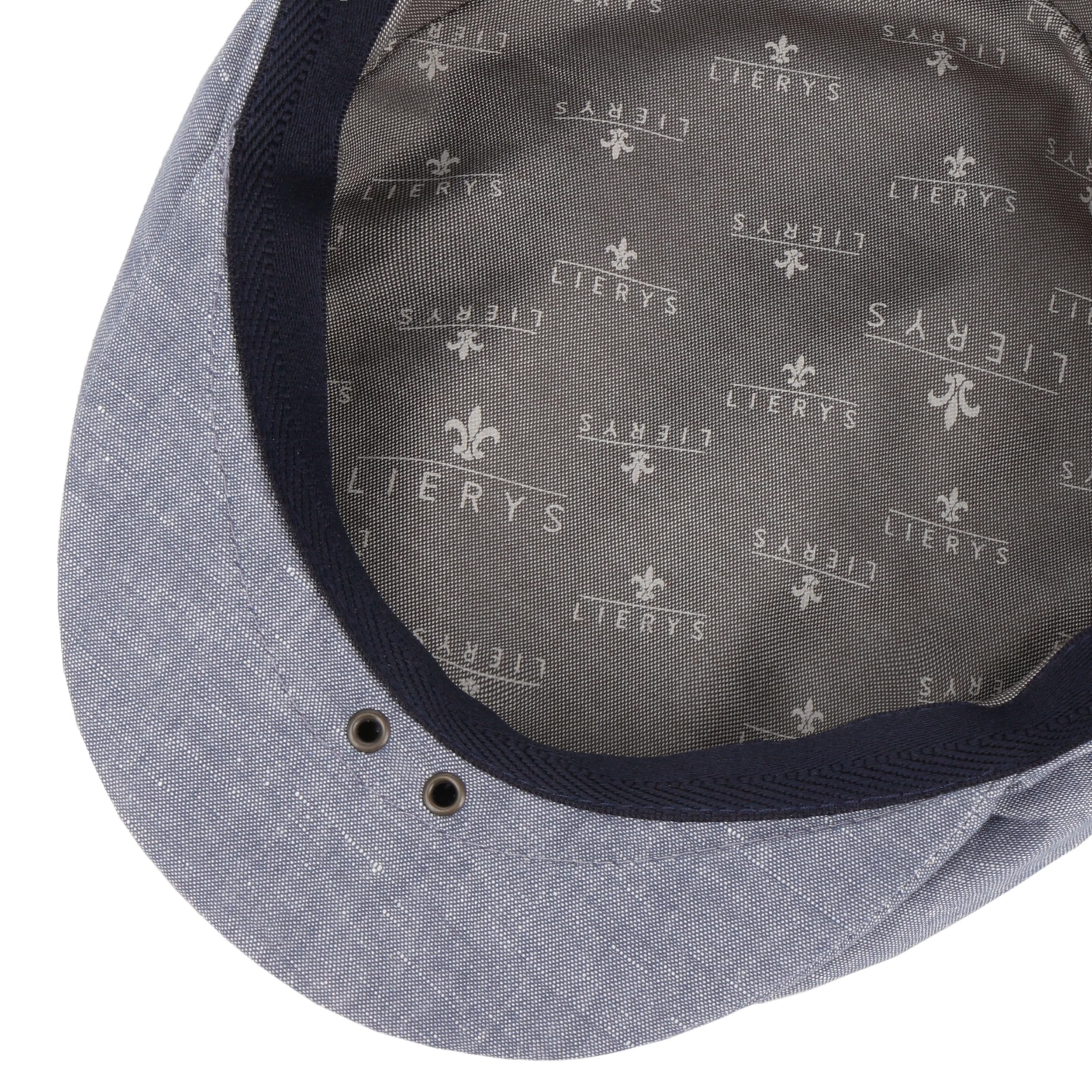 LIERYS Inglese Schirmmütze Denim Optik meliert Made in Italy Herren Frühling Sommer