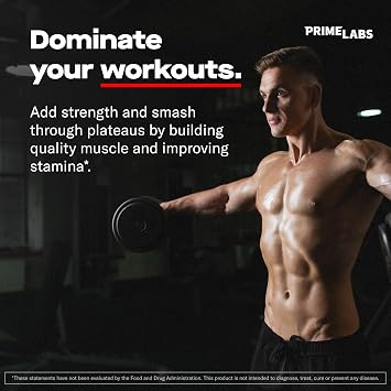 Prime Labs Testosterone Booster for Men, Supports Strength & Stamina