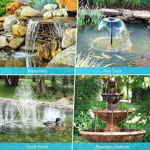 Miniatura 3 de Antfraer Filtro de estanque con kits de bomba, filtros de estanque para estanques al aire libre bomba de estanque integrada de 660 GPH, caja de