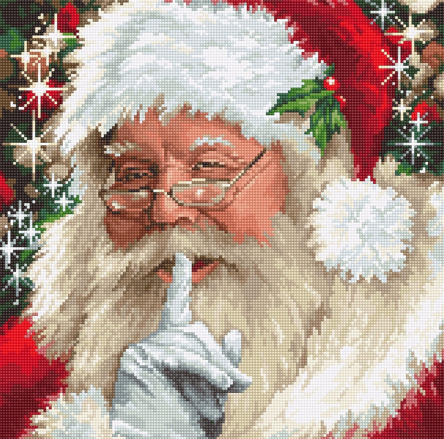 Luca-S Kreuzstich Set Santa, Zählmuster, 26x25cm