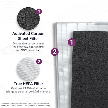 Genuine Winix 115115 Replacement Filter A for C535, 5300-2, P300, 5300, White/Black