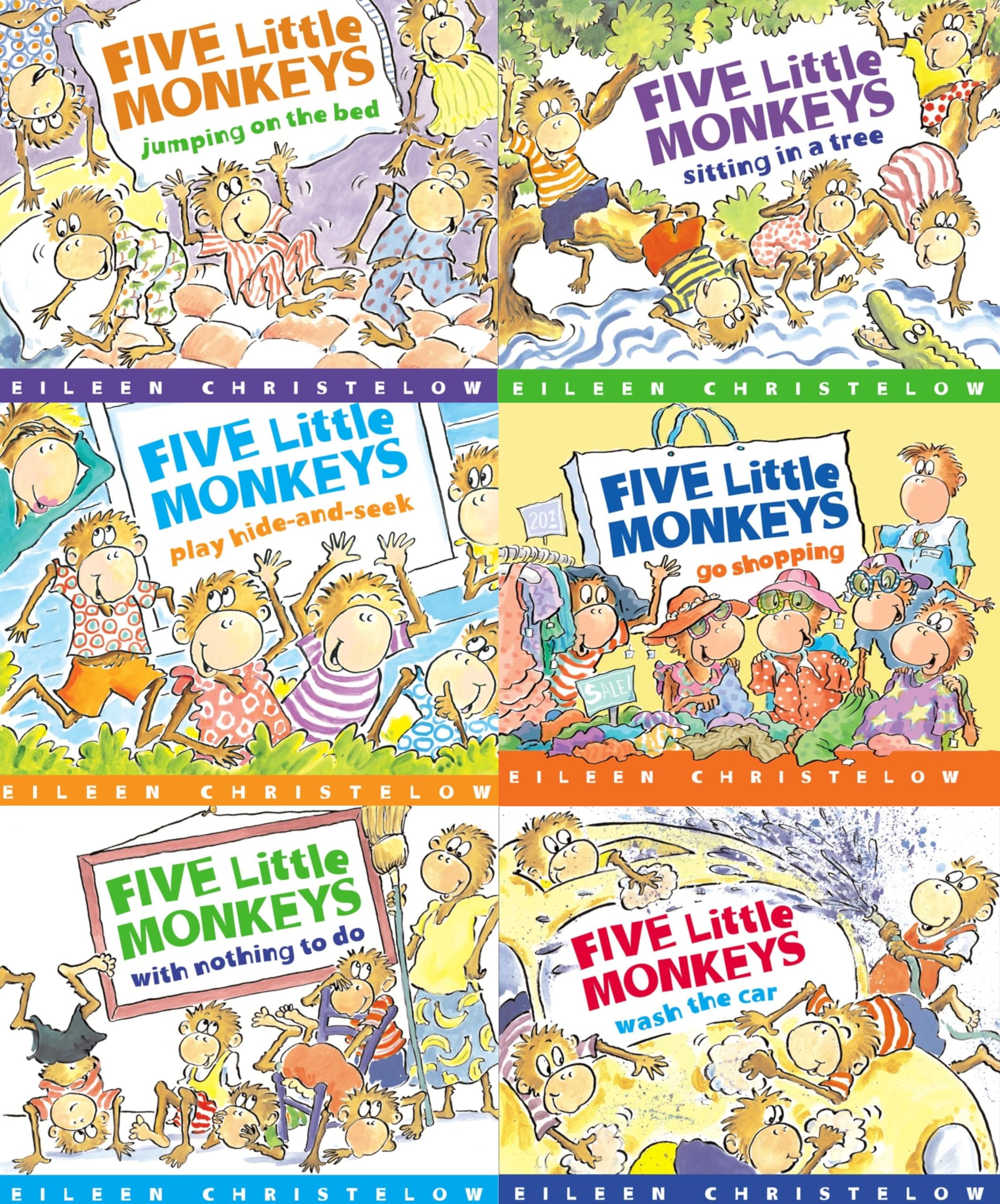 Five Little Monkeys 6 Book Set