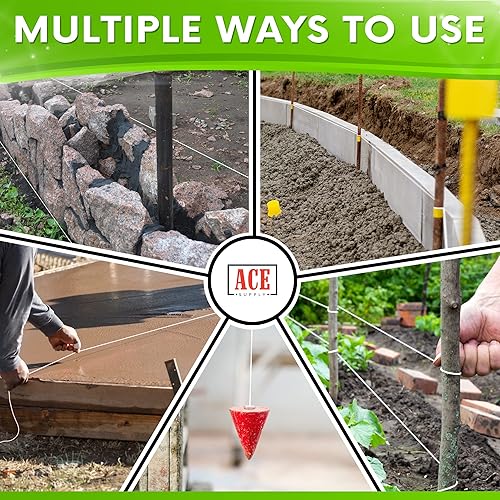 Miniatura 54 de Línea de cuerda rosa fluorescente - Cuerda de nailon trenzado #18 - Longitud de 250 pies - Cordel de nailon para herramientas de jardinería o rosa