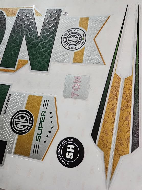 AYN Cricket Bat Sticker 3D Embossed English Willow Fiber Tape Sports Accessories Protection, SUPER Green