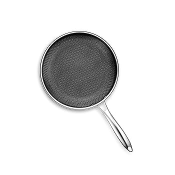 k*o様 HEXCLAD 10\" Hybrid Pan (26cm) HexClad Hybrid Nonstick 10-Inch Fry Pan with Tempered Glass