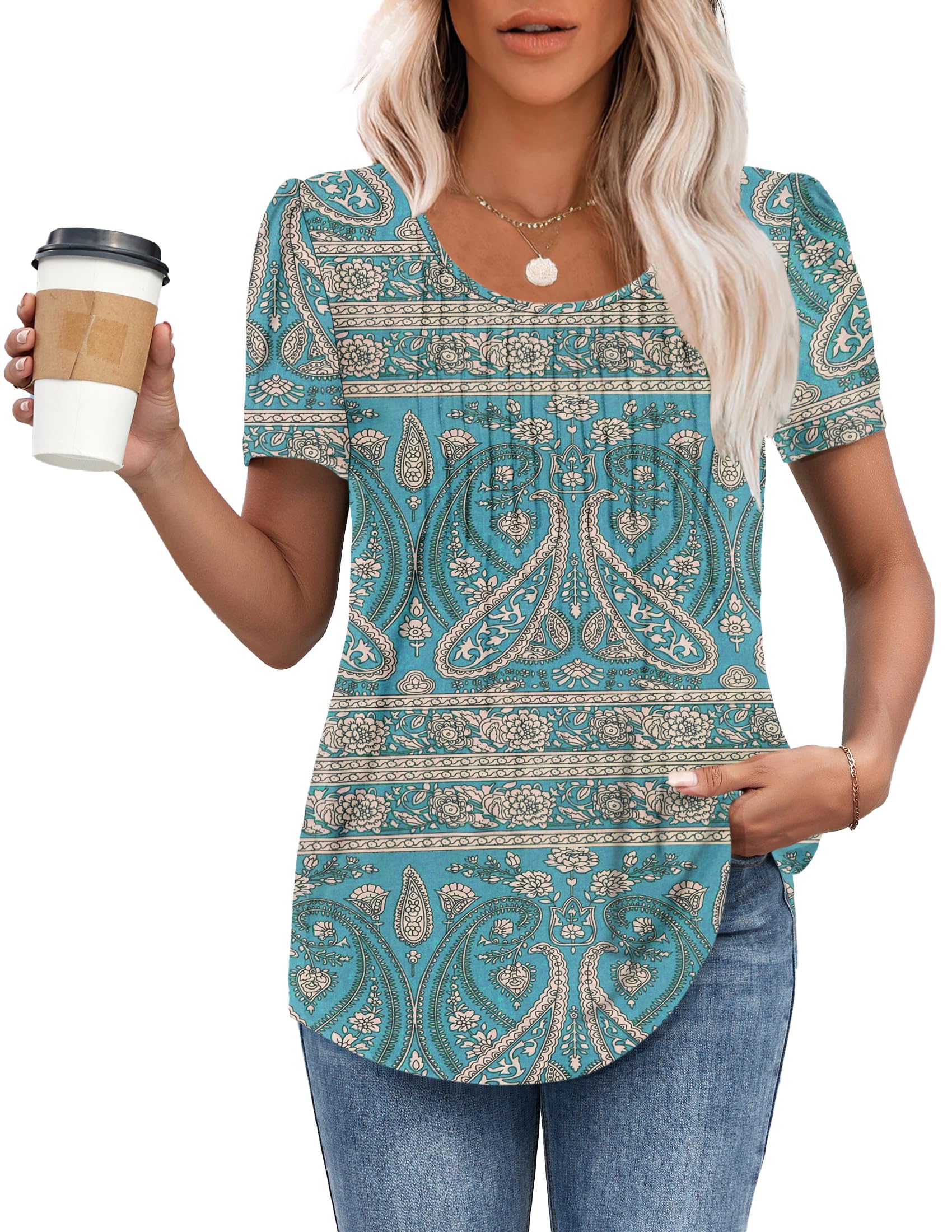 MOLERANI T-Shirts für Damen Kurzarm Oberteile Soft T-Shirt mit Rundhalsausschnitt Loose Casual Sommer Tops