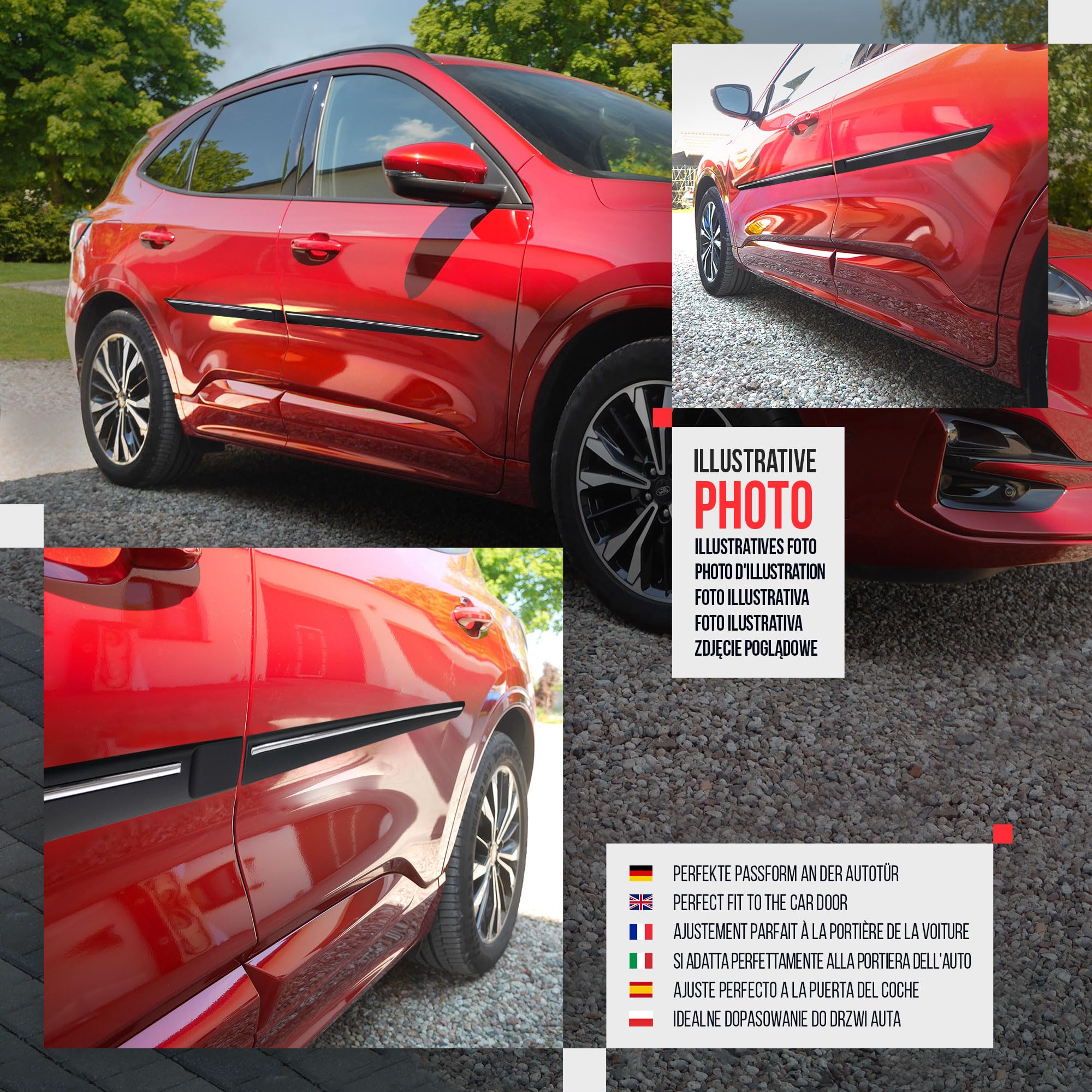 Modanatura Esterna Porta In ABS Per Kia Sportage 2005-2010 - Sostituzione Lato Posteriore Destro - Ricambio Elegante 83840-1F001 - 5