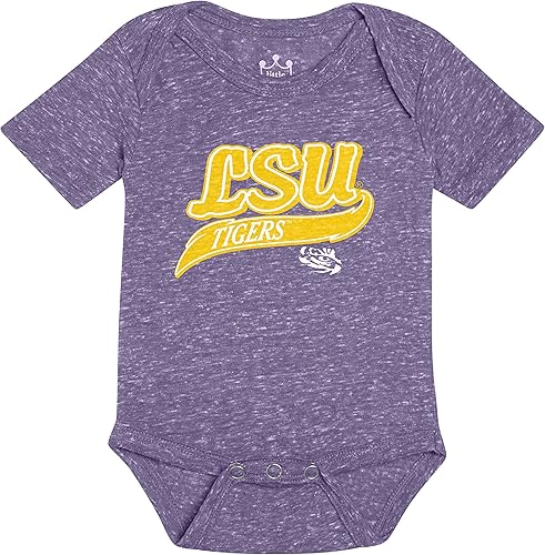 Miniatura 5 de Little King NCAA Knobby - Mameluco de manga corta para bebé, tallas 0-3M, 6M, 12M, 18M