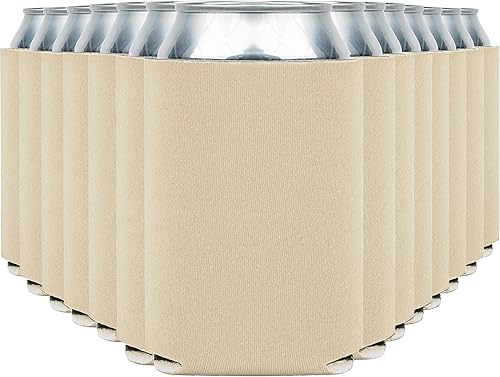 Miniatura 9 de Fundas enfriadoras de latas de cerveza en blanco (paquete de 14) fundas aisladas suaves para latas de cerveza  Fundas lisas aptas para latas de