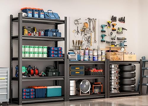 Miniatura 2 de Estantería de metal de 72 pulgadas de alto, estantes de almacenamiento de metal de 3500 libras, estantería ajustable de 5 niveles, estantes de