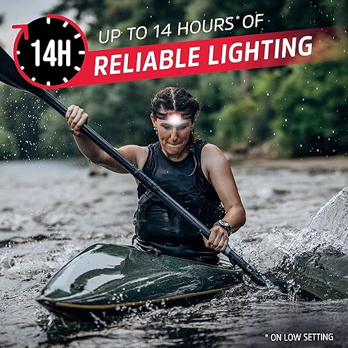 Miniatura 6 de Energizer Faro flotante WeatheReady F375, 375 lúmenes, lámpara de cabeza impermeable IP67, luz exterior y de emergencia, tiempo de funcionamiento de