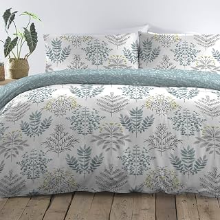 Dreams & Drapes - Emily - Easy Care Duvet Cover Set -3 pieces, King Bed Size in Duck Egg