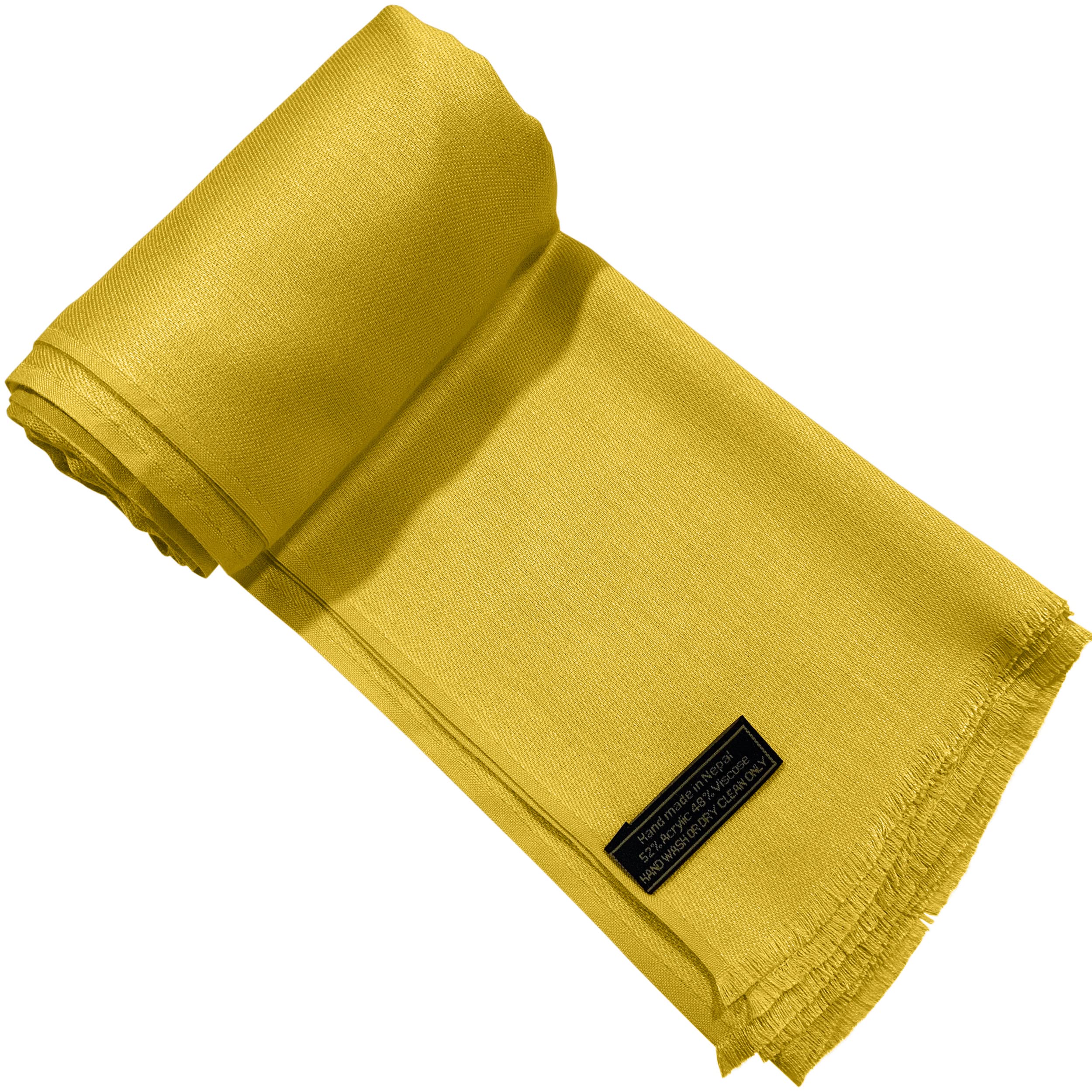CJ Apparel Hand Made Nepalese Fringe Shawl Scialle di Pashmina Donna