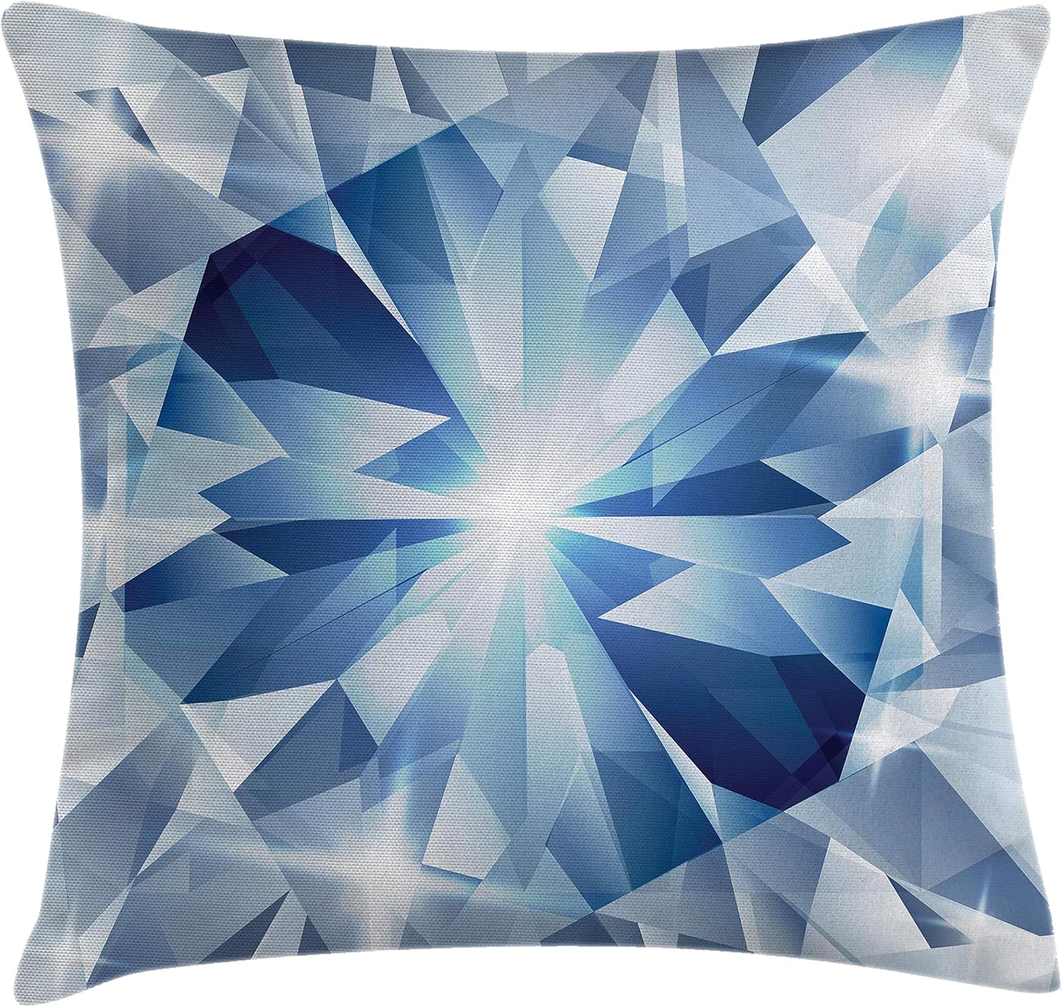 Lunarable Abstract Throw Pillow Cushion Cover, Retro Boho Native Circles Forming Rounds Motif, Decorative Square Accent Pillow Case, 36" X 36", Petrol Blue