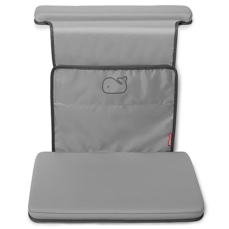 Skip Hop Baby Bath All-in-One Elbow Saver and Kneeler, Moby, Grey