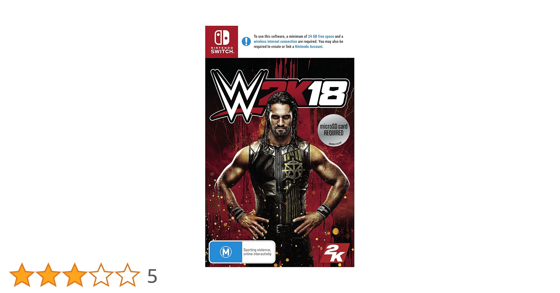 Nintendo Switch 5DM002 WWE 2K18 Nintendo Switch WWE 2K18 Standard Edition - Nintendo Switch : Amazon.ca