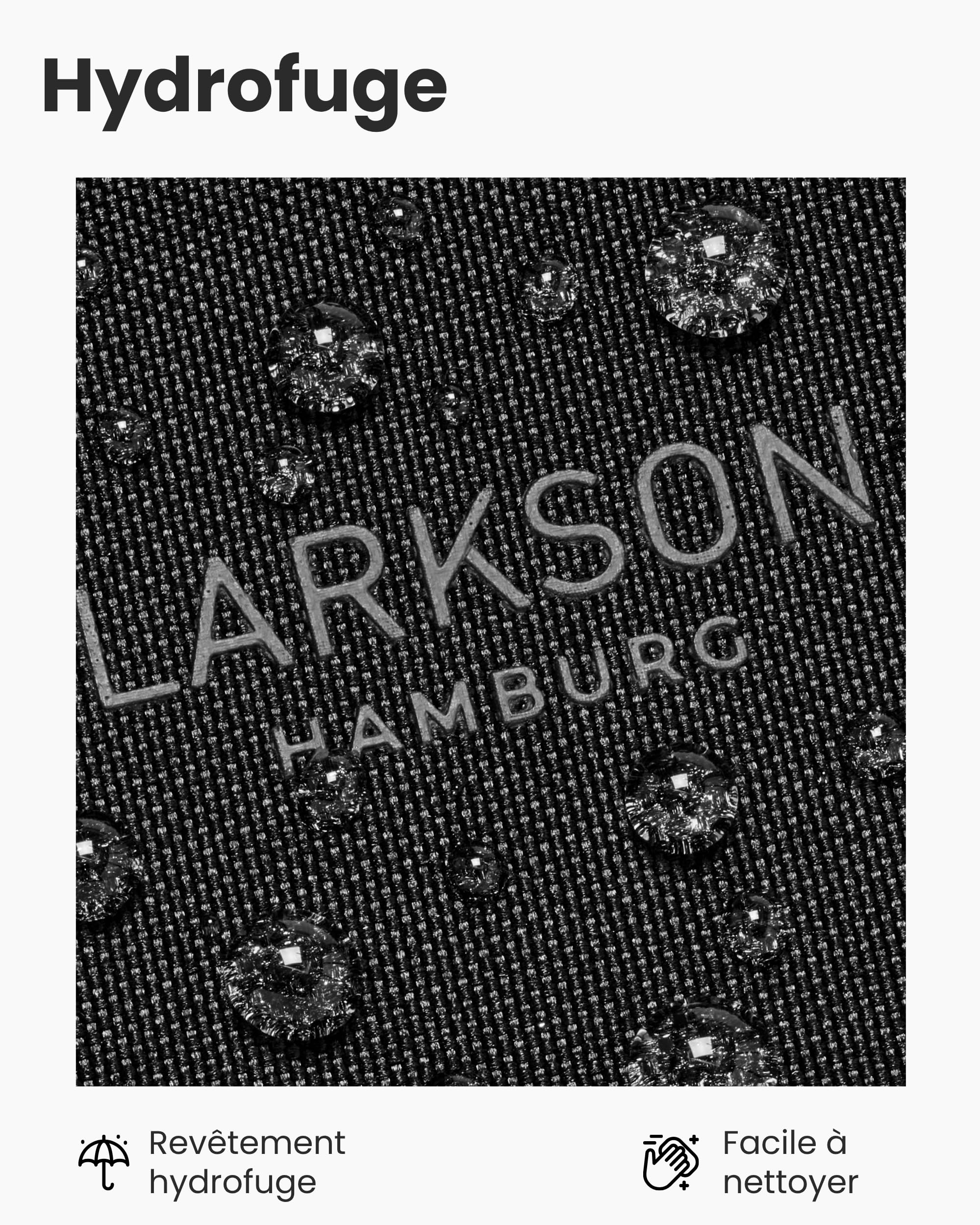 LARKSON Half Moon Bag à Friandises pour Chien Noir - Fiete - Sac à Bandoulière Promenade - Pochette à Friandises avec Distributeur de Sacs à Excréments - Sac de Dressage Réfléchissant - Hydrofuge