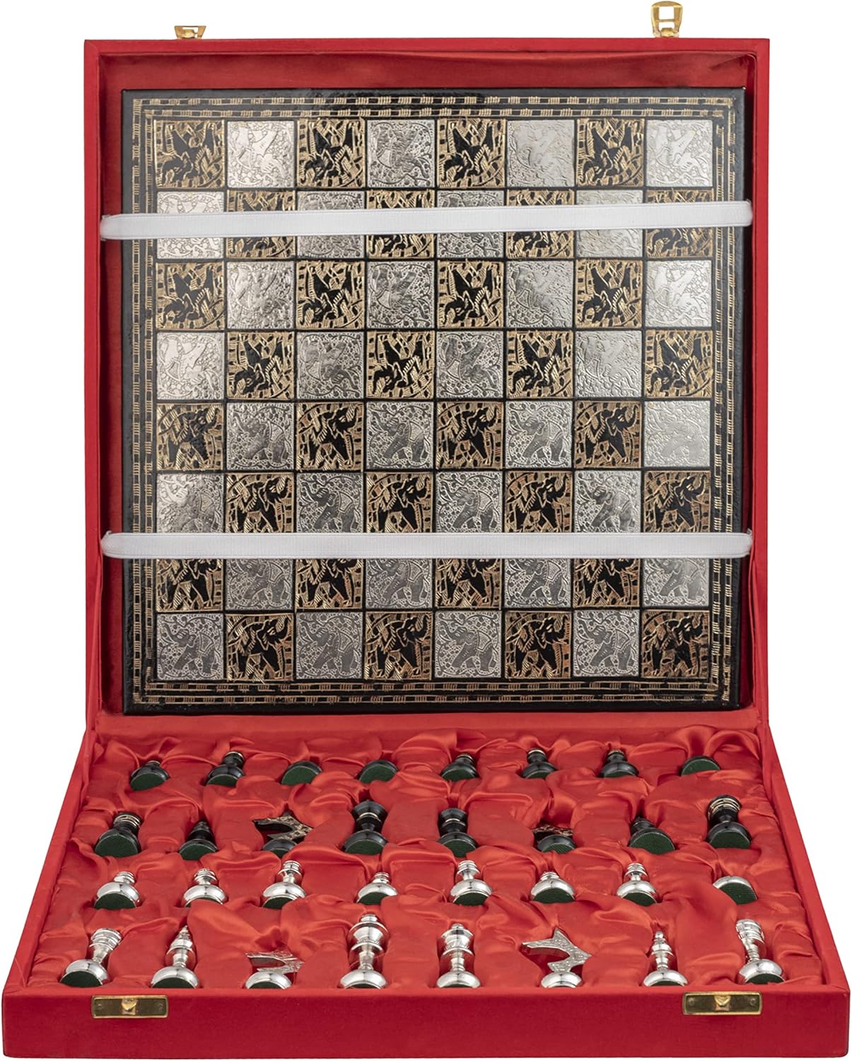 Luxury & Decorative Premium Chess Board Game Set | 12 x 12 Inches | Multicolor | Collectible & Handmade Chess Set for Professionals & Adult for Tournament/for Gifting by INDUS LIVING