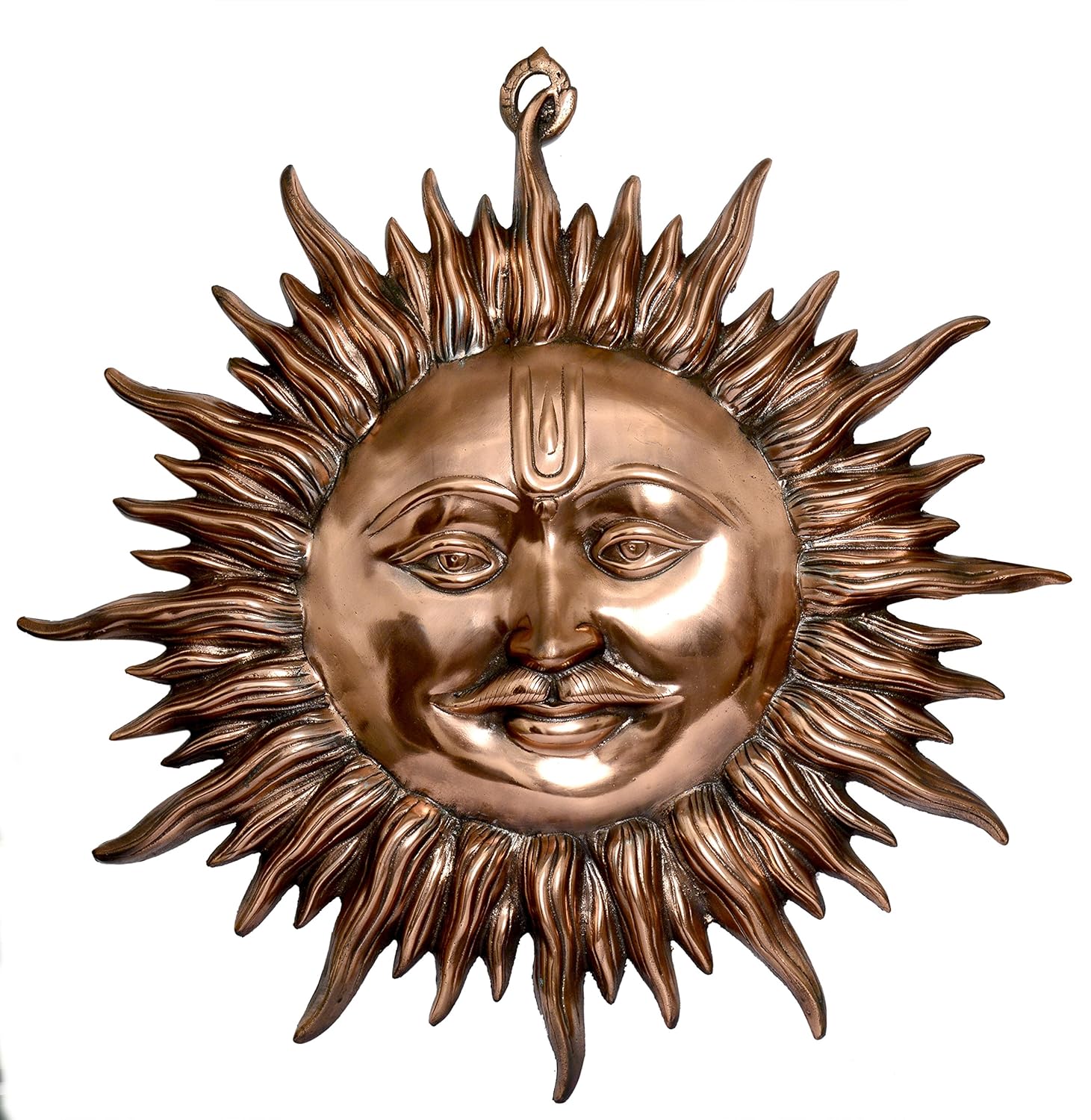 Buy BHARAT HAAT Black Metal Sun Wall Hanging Collectible Art 5BH05155