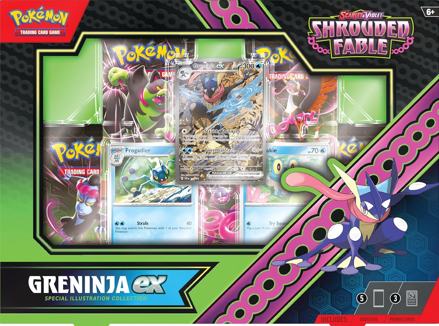 Pokemon TCG: Scarlet And Violet: Shrouded Fable Greninja Ex Special Illustration Collection