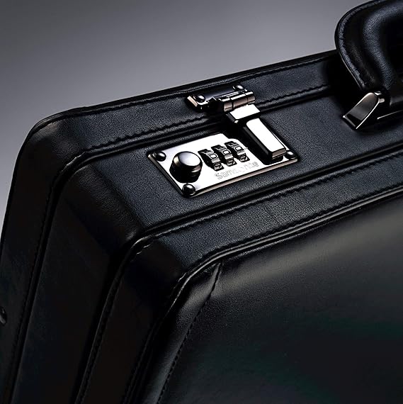 Samsonite Bonded Leather Attache, Black, One Size