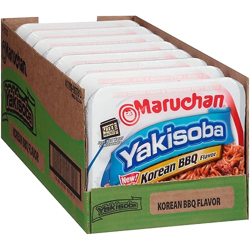 Maruchan Yakisoba Korean BBQ flavor, Japanese Instant Ramen Noodles, 4.12 Oz, 8 Count - 4.12 Ounce (Pack of 8) - Korean BBQ