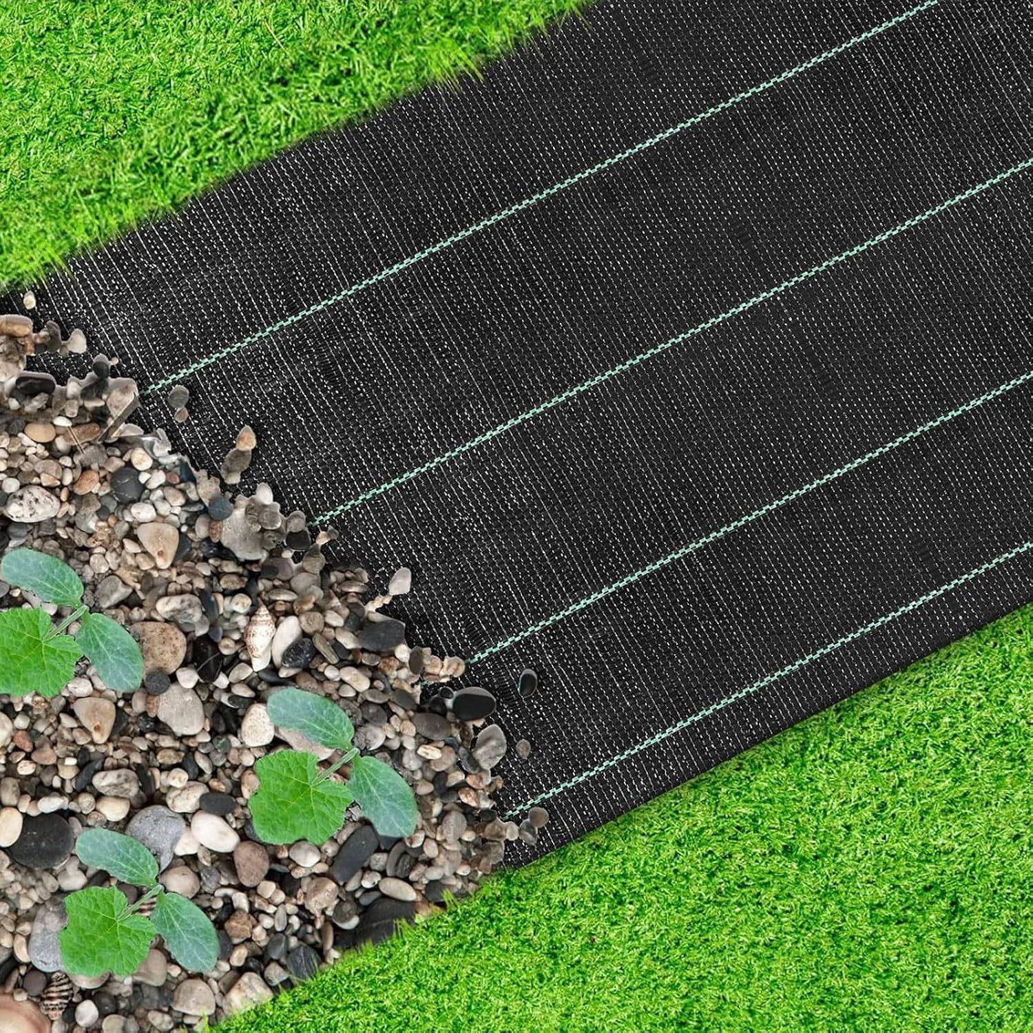 DRemdo Farm Plastic Supply Woven Driveway Fabric 3.2oz