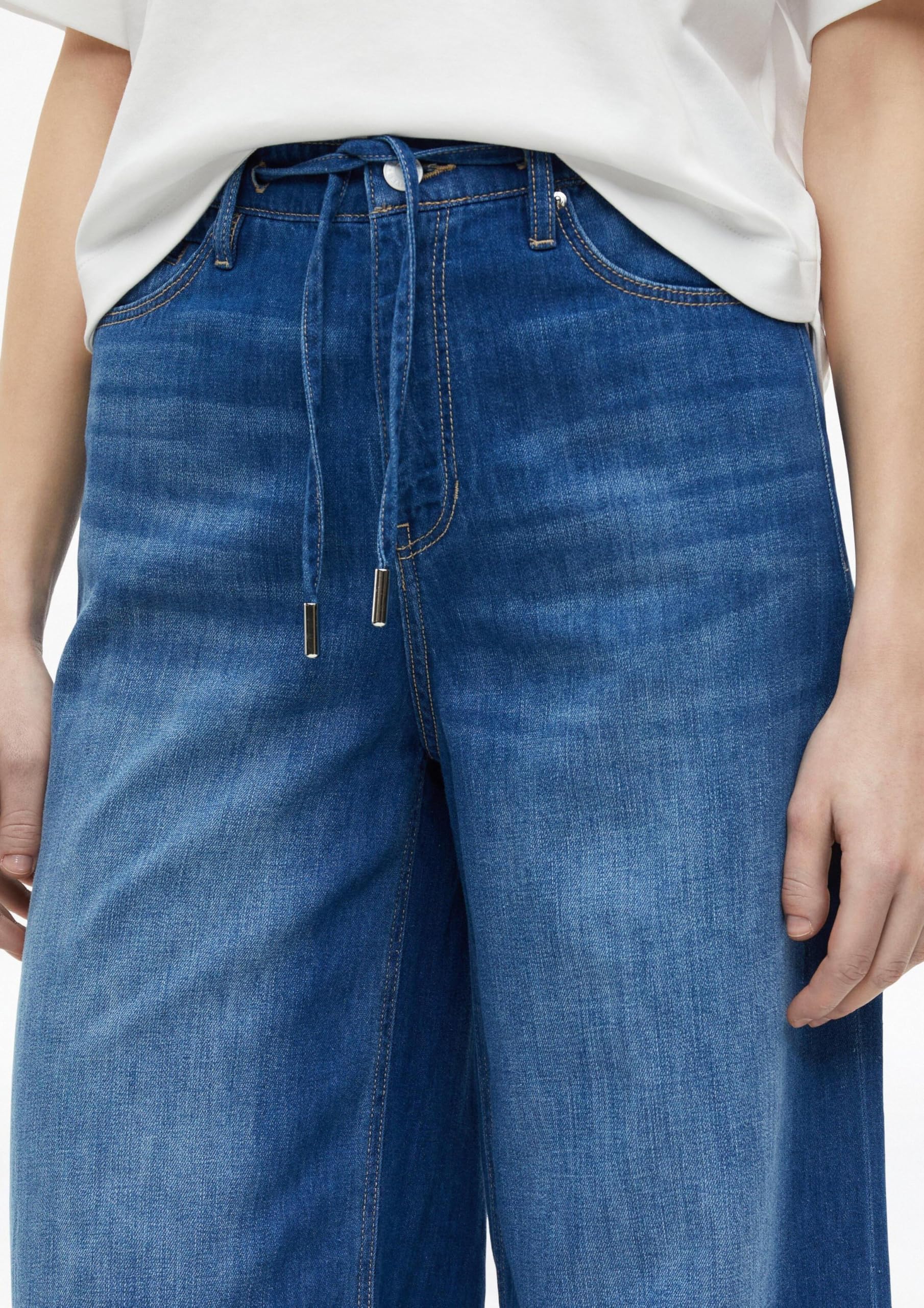 s.Oliver Damen Culotte-Jeans – High Rise, Wide Leg, 5-Pocket