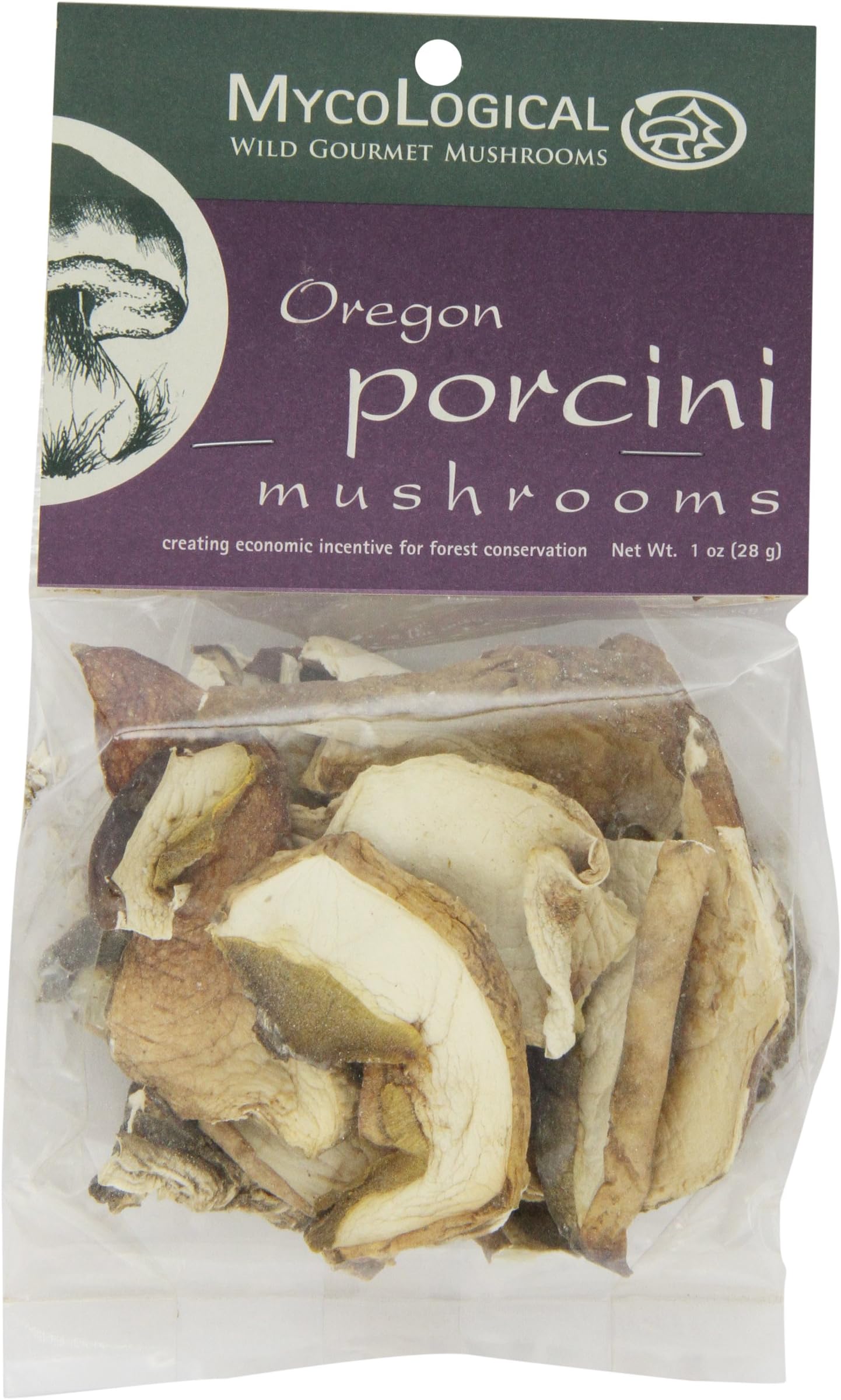 Mycological Dried Oregon Porcini Mushrooms, 1 Ounce Package