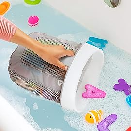 Munchkin Bath Essentials Set with Bonus Wind-Up Swimming Penguin, 3 Piece, Grey
