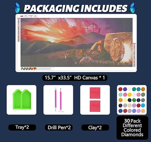 Miniatura 6 de JesMolla Kit de pintura de diamante redondo completo 5D por números para adultos, kits de pintura de diamantes redondos de taladro completo, kit de
